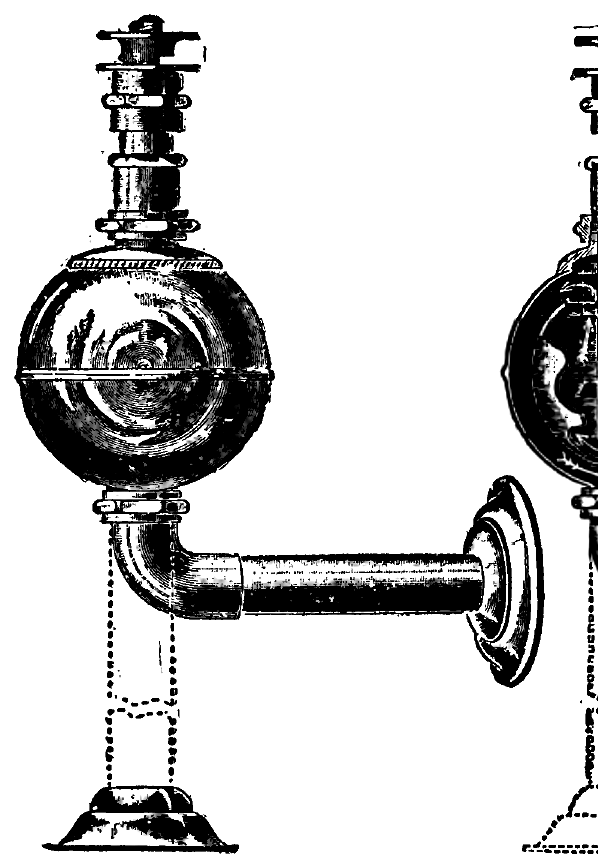 Globe and Connelly-pattern traps compared, shown as Y-branch fittings.