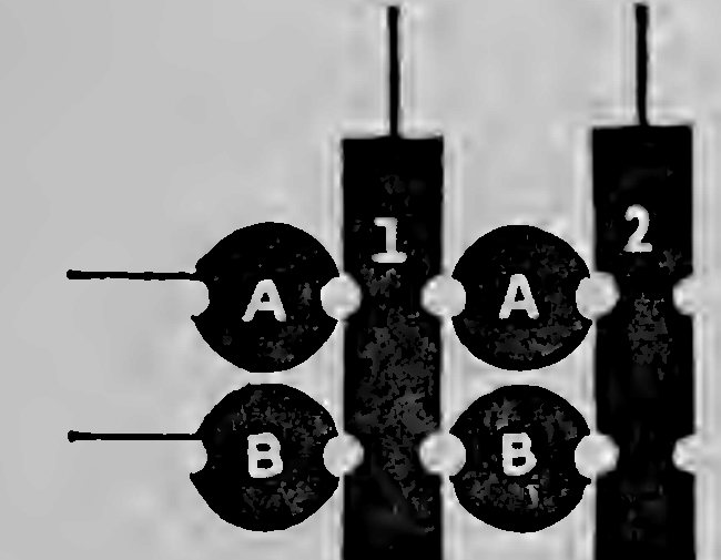 Diagram of a pin switch, showing how a line could be patched through to different circuits on demand.